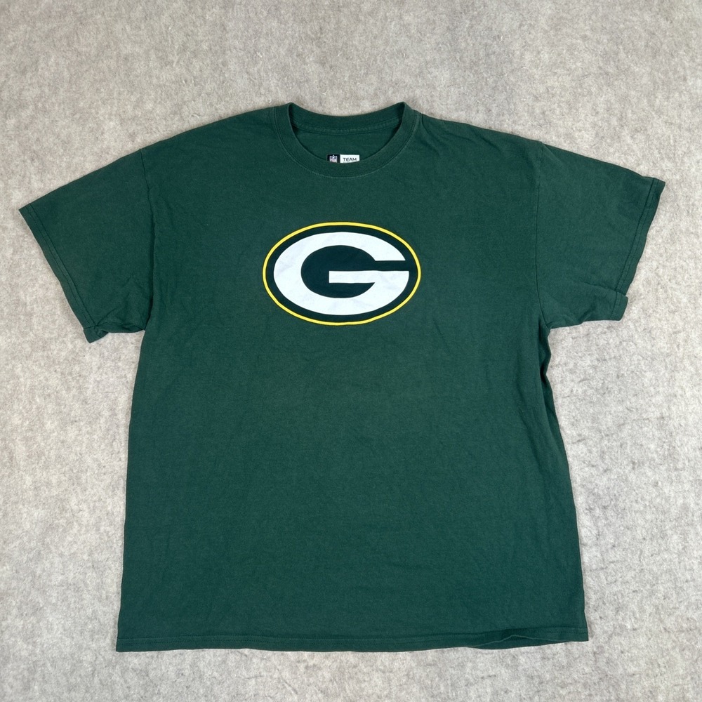 Authentic NFL Team Apparel Green Bay Packers Football T Shirt Mens XL Green Tee
